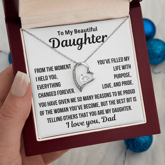 To my Daughter "Proud Of the Woman You Have Become..." Zirconia Necklace