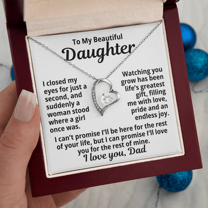 To My Daughter "Lifes Greatest Gift.." Zirconia Necklace