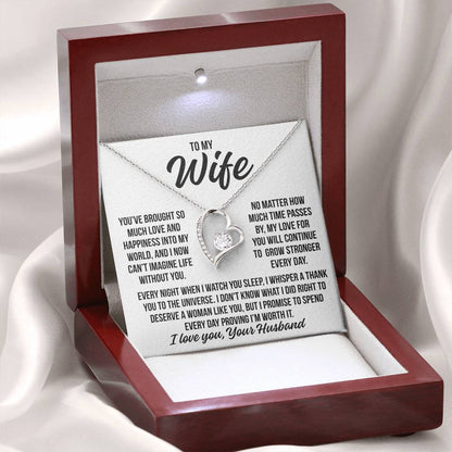 To My Wife  "I Can't Imagine Life Without You..." Zirconia Necklace