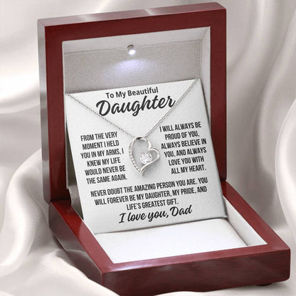 To My Daughter From Dad "Life's Greatest Gift..." Zirconia Necklace