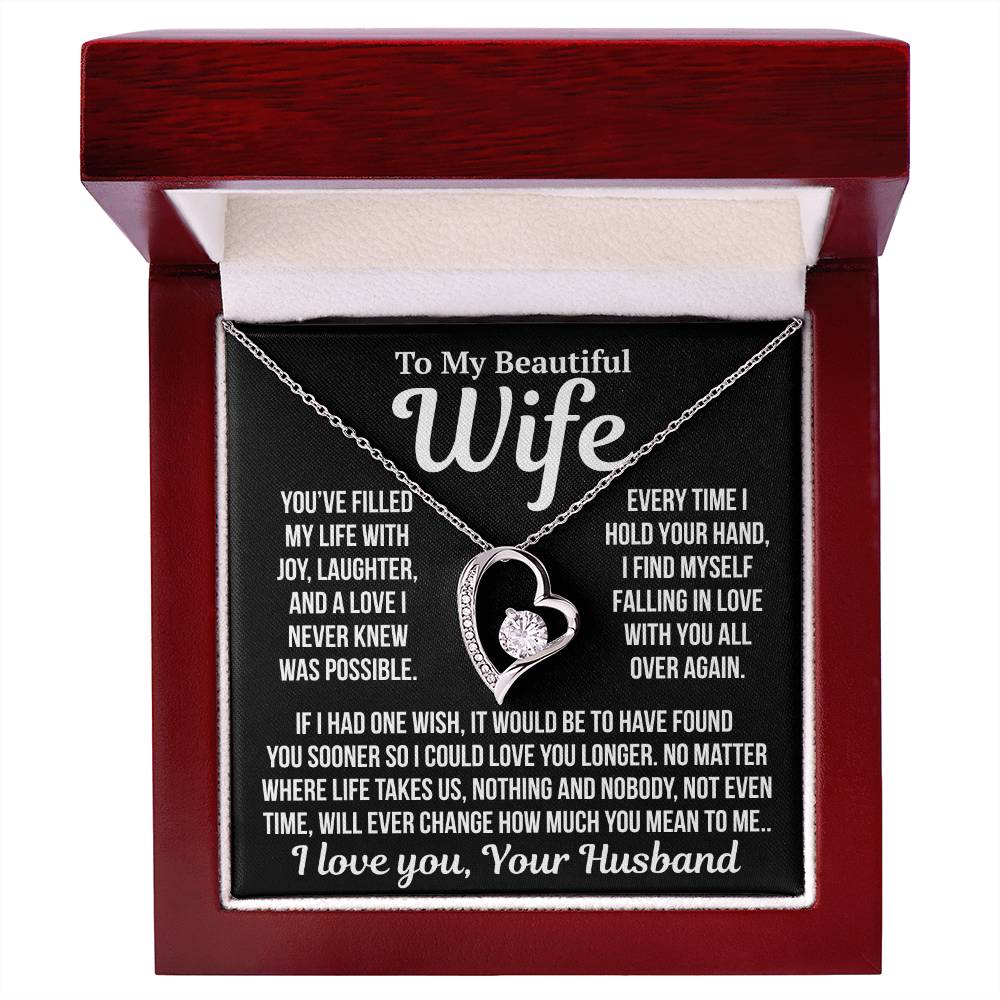 To My Wife  "A Love I Never Knew Was Possible..." Zirconia Necklace