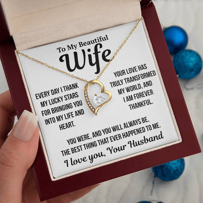 To My Wife "Best Thing That Ever Happened..." Zirconia Necklace