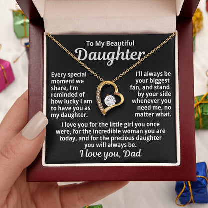 To My Daughter "Precious Daughter..." Zirconia Necklace