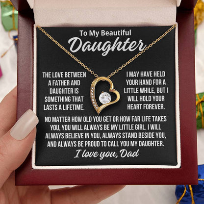 To My Daughter From Dad "I Will Always Believe In You.." Zirconia Necklace