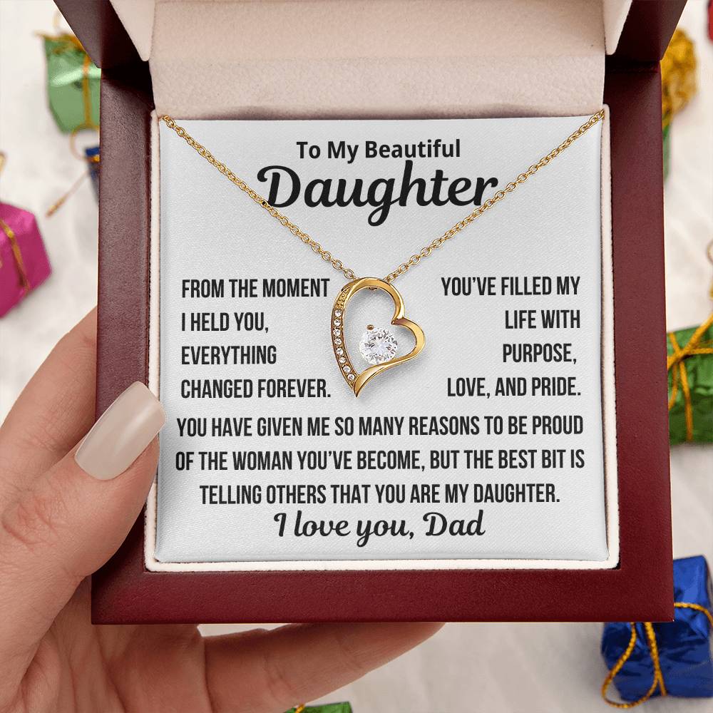 To my Daughter "Proud Of the Woman You Have Become..." Zirconia Necklace