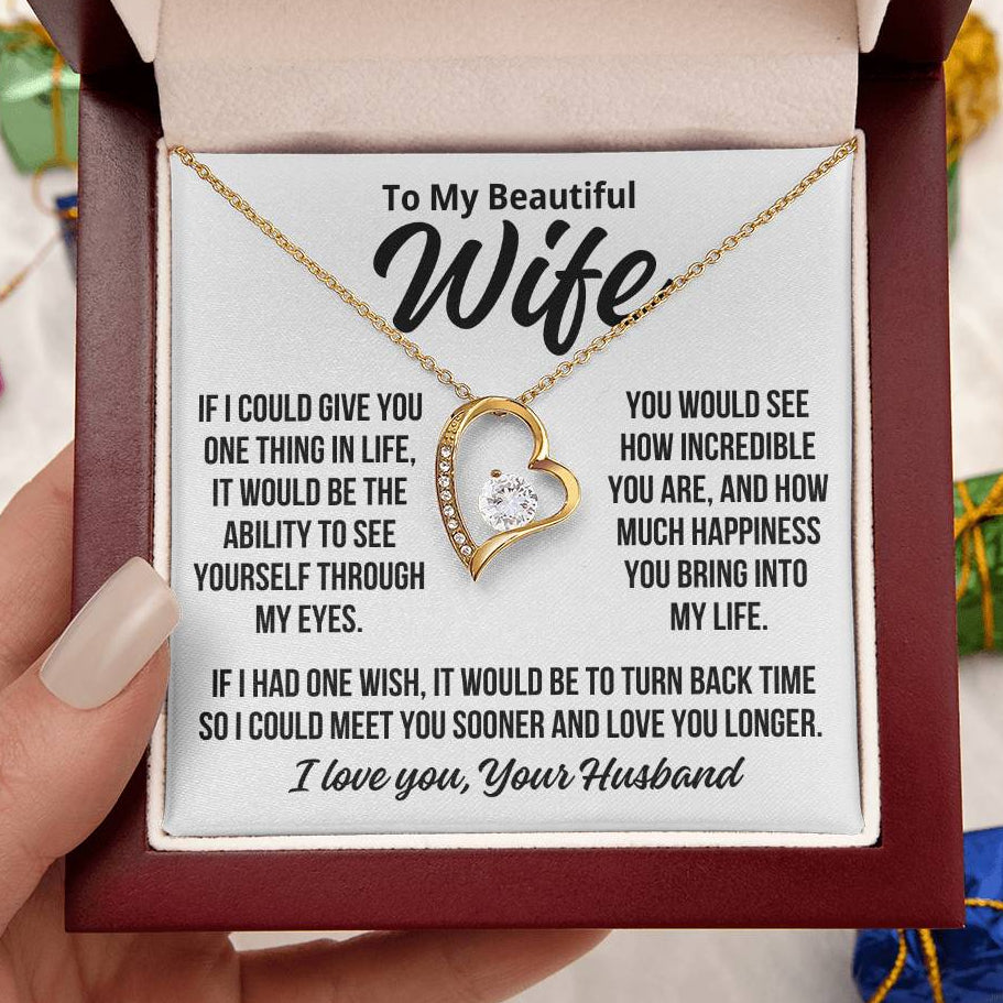 To My Wife "How Incredible You Are..." Zirconia Necklace
