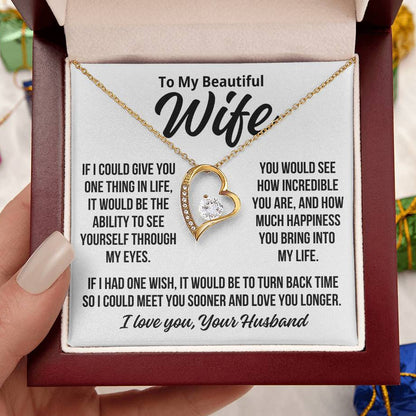 To My Wife "How Incredible You Are..." Zirconia Necklace