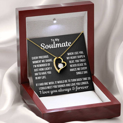 To My Soulmate  "Every Precious Moment..." Zirconia Necklace