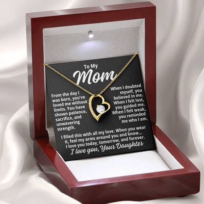 To My Mom "Loved Without Limits..." Zirconia Necklace
