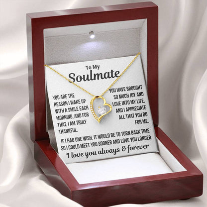 To My Soulmate  "Love of my life..." Zirconia Necklace